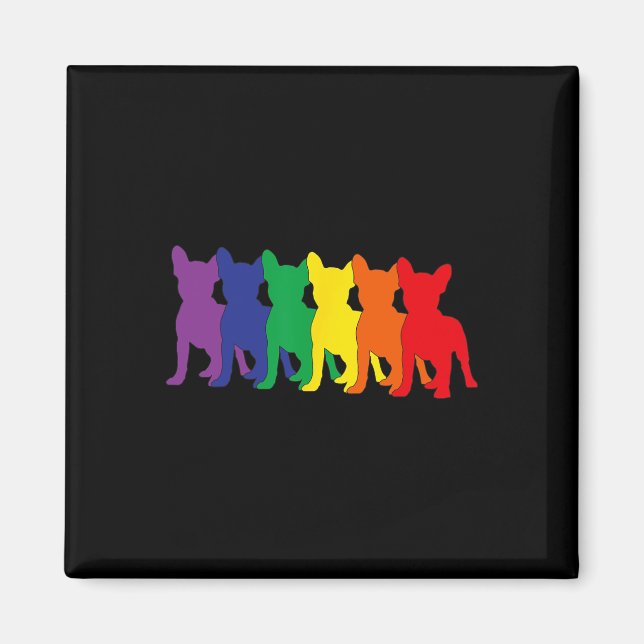 Imã Silhouettes Chihuahua Dog Lovers (Frente)