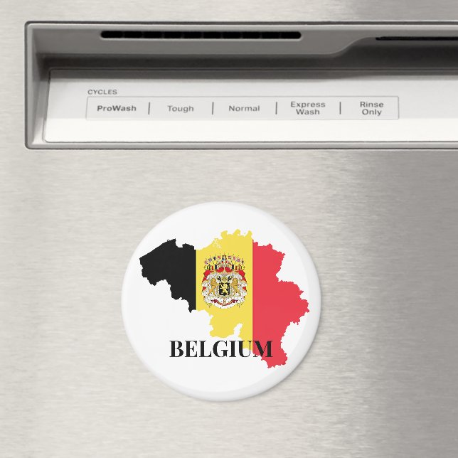 Imã Silhueta da Bélgica, bandeira, (In Situ (Dishwasher))