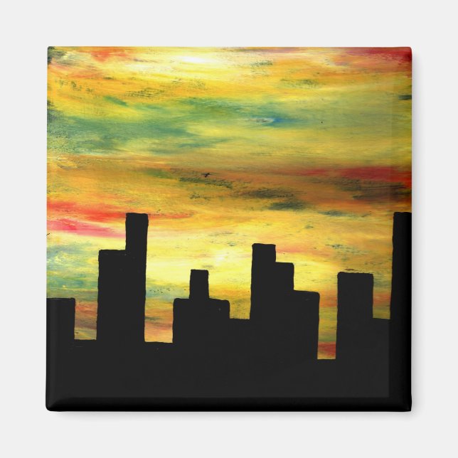 Imã silhueta da cidade (Frente)