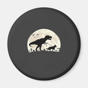 Imã Silhueta da Lua do Dinossauro de Halloween do Past