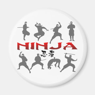 Imã Silhueta da pose de Ninja