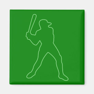 Imã silhueta de beisebol