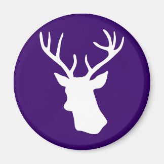 Imã Silhueta de Cabeça Branca - Roxo Escuro