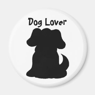 Imã Silhueta de Cachorro Preto