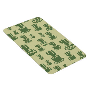 Ímã Silhueta de cacto sucessivo em copos e potes