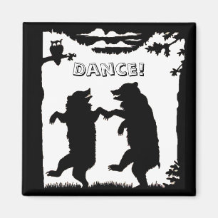 Imã Silhueta de dança do preto dos ursos