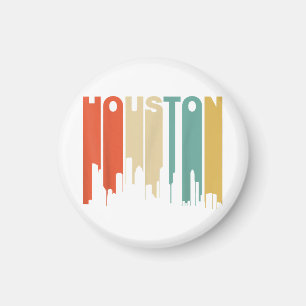 Imã Silhueta de Houston Texas estilo retrô dos anos 70