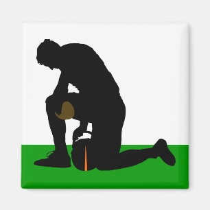 Imã silhueta de jogador de futebol