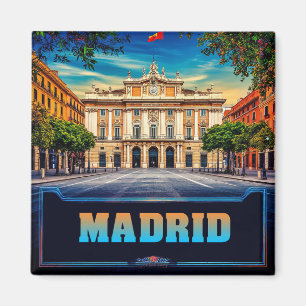 Imã 🧲 Silhueta de Madrid Férias Memória Espanha 🌇