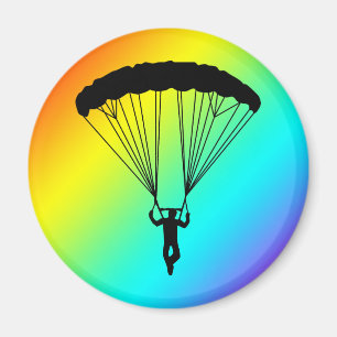 Imã silhueta de skydiver