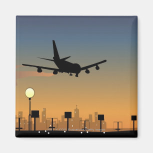 Imã Silhueta de um avião em vôo