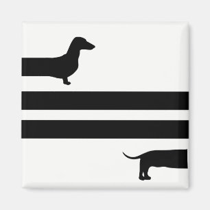 Imã Silhueta engraçada do Dachshund