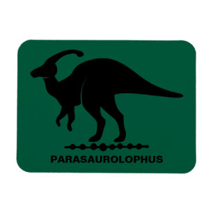 Ímã Silhueta Flexível de Parasaurolophus Dinossauro