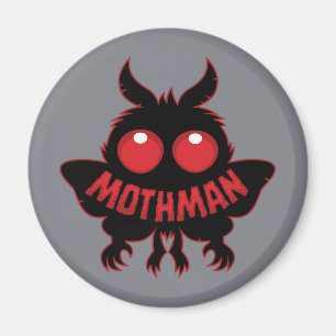 Imã Silhueta Misteriosa do Mothman de Olhos Vermelhos