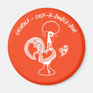 Imã Silhueta Moderna do Riser Antecipado do Galo Portu