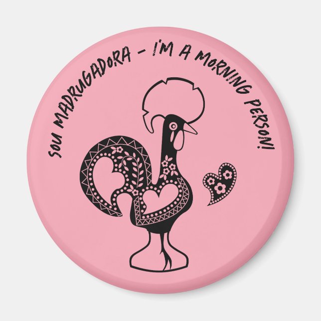 Imã Silhueta Moderna do Riser Antecipado do Galo Portu (Frente)