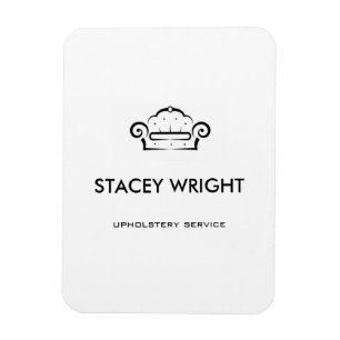 Ímã Silhueta preta de sofá branco estofado