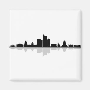 Imã Silhueta Skyline da cidade de LEIPZIG Alemanha