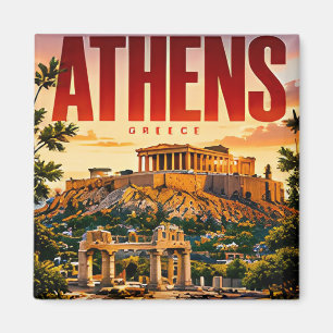 Imã 🏛 Silhueta Urbana Moderna de Atenas Estilo 🏛
