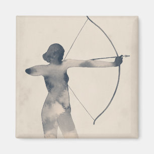 Imã Silhueta Watercolor de Arqueiros