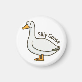 Imã Silly Goose Funny Cartoon Goose