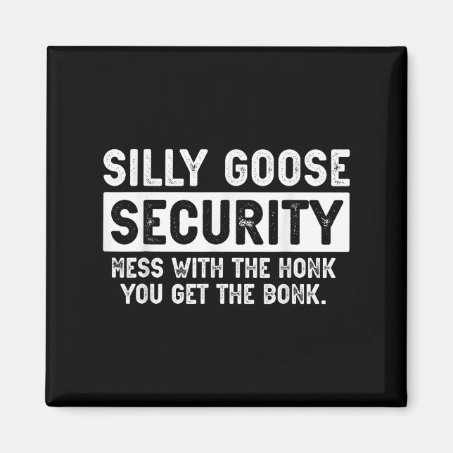 Imã Silly Goose Security Funny Halloween Costume  (Frente)