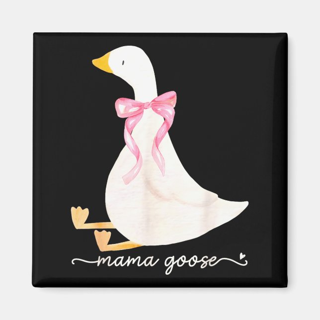 Imã Silly Mama Goose Daddy Goose Matching Goose Family (Frente)
