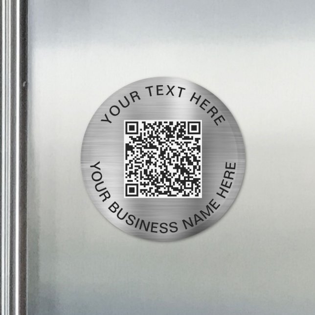 Imã Silver de Promocional de Código QR (QR Code Promotional Silver Magnet)