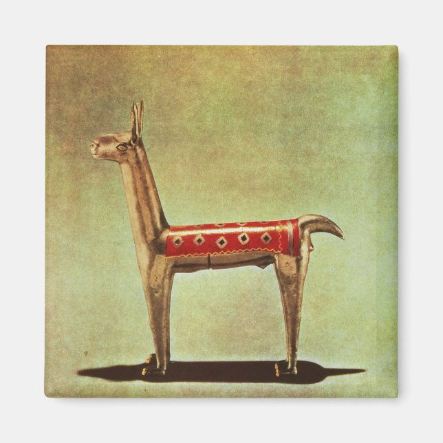 Imã Silver Llama Figurine, do Peru, após 1438 (Frente)