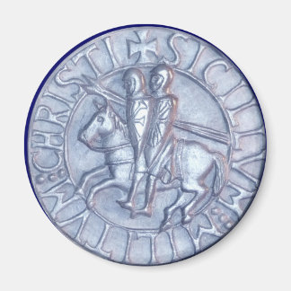 Imã Silver Medieval Seal dos Cavaleiros Templários