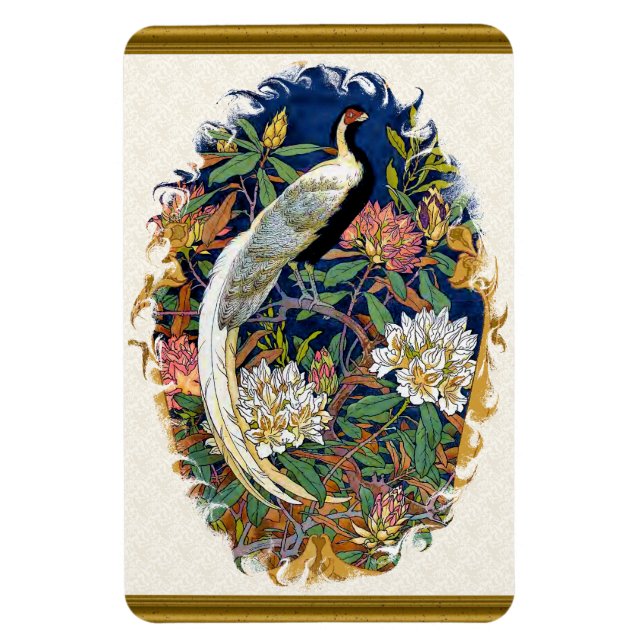 Ímã Silver Peacock (Vertical)
