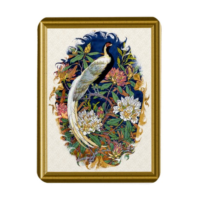 Ímã Silver Peacock (Vertical)