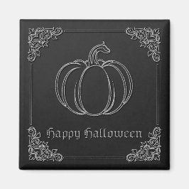 Imã Silver Pumpkin Halloween