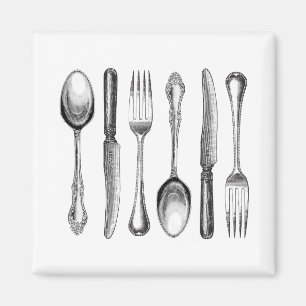 Imã Silverware de colheita moderna