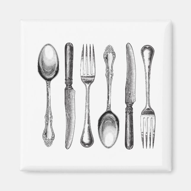 Imã Silverware de colheita moderna (Frente)