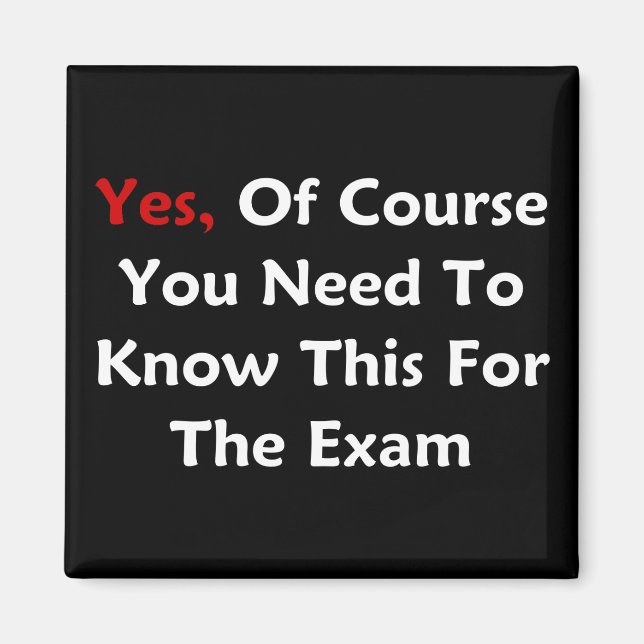 Imã Sim, Claro Que Precisa Saber Isso Para O Exame (Frente)
