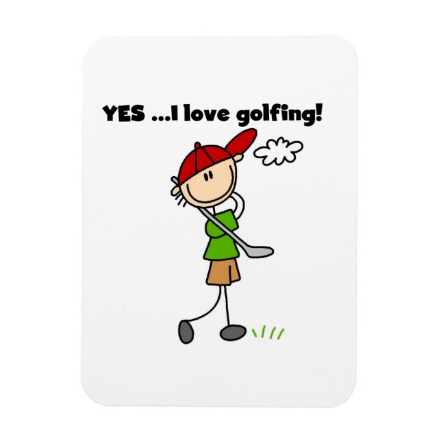Ímã Sim, eu amo golfe (Vertical)