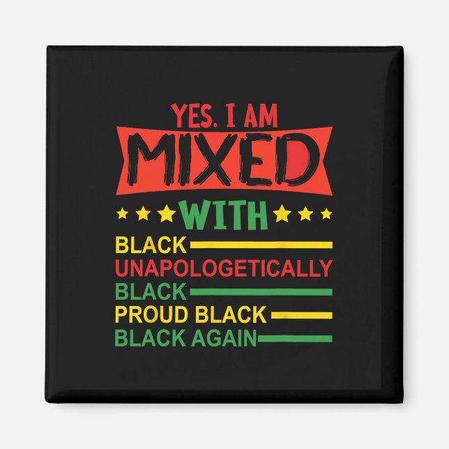 Imã Sim, eu sou misturado com preto orgulhoso africano (Frente)
