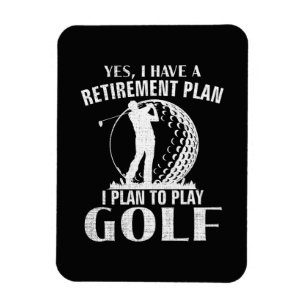 Ímã Sim Eu Tenho Um Plano De Aposentadoria Golfe Golfe