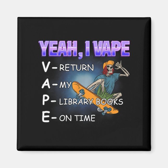 Imã Sim, Eu Vape Library Livros Memória Engraçado Absu (Frente)