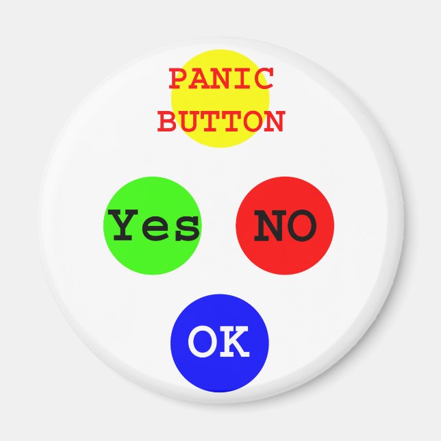 Imã Sim Não Botões O MUSEUM Zazzle Oferece (Frente)