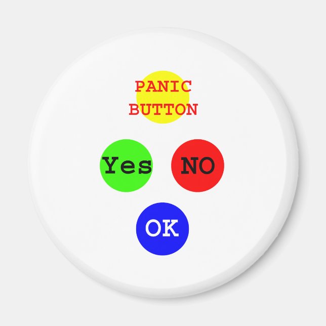 Imã Sim Não Botões O MUSEUM Zazzle Oferece (Frente)