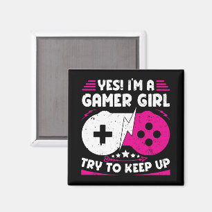 Imã Sim, sou uma garota de jogos Engraçada, jogando ga