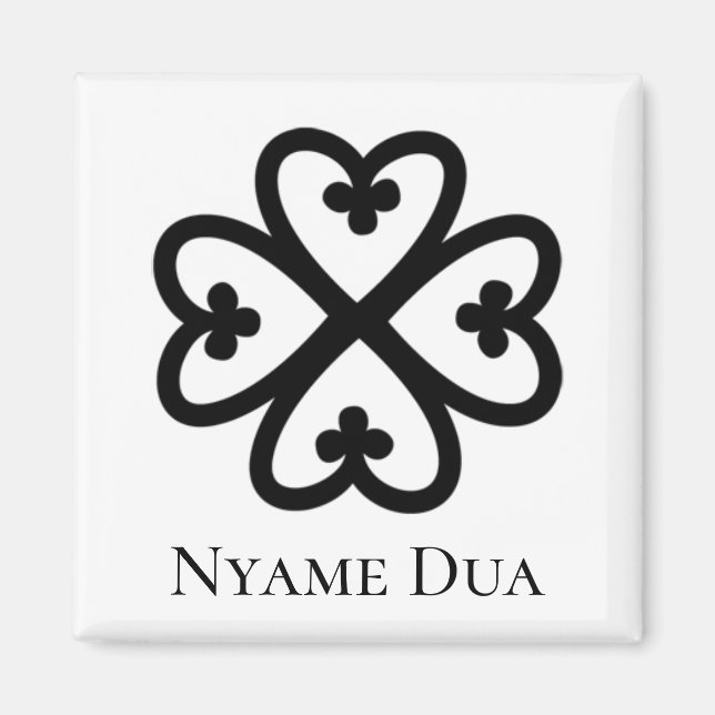 Imã Símbolo Adinkra NYAME DUA Poder e Proteção de Deus (Frente)