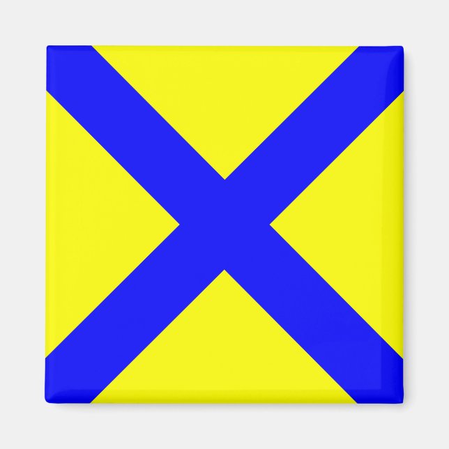 Imã símbolo alfabeto náutico marítimo, número cinco (Frente)