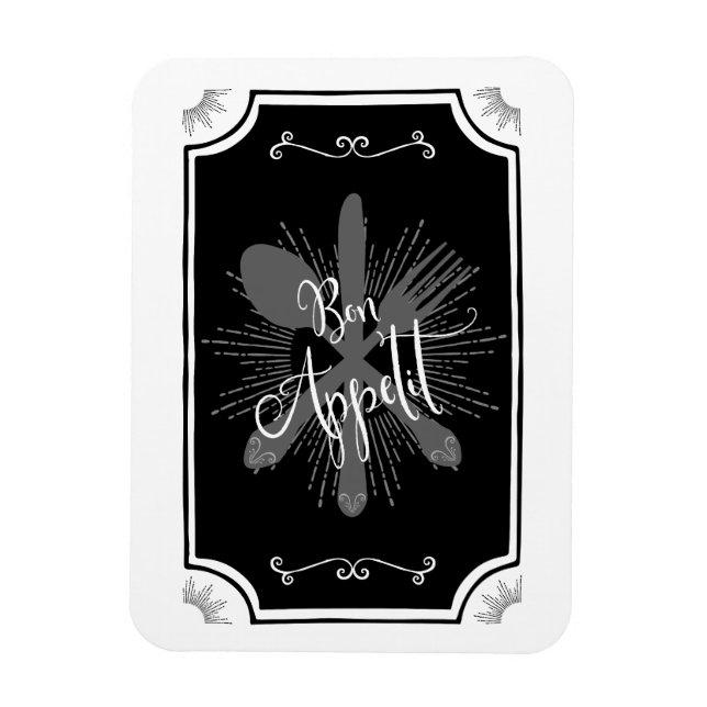 Ímã Símbolo Antiquado de Cozinha - Apetite Bon (Vertical)