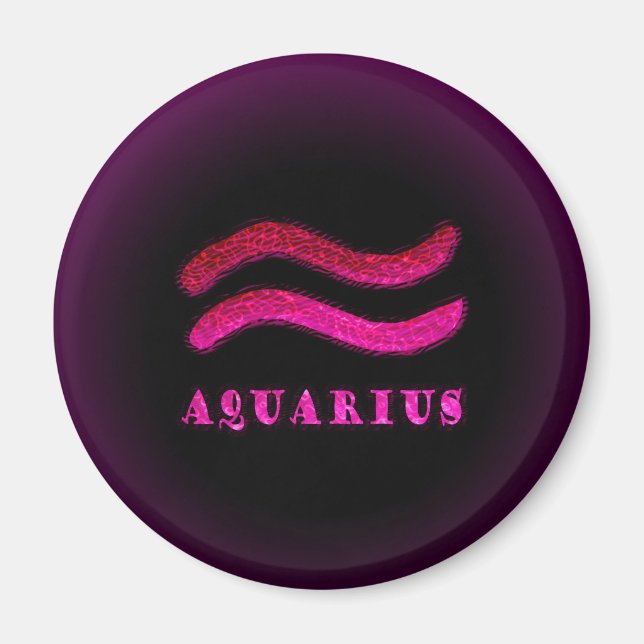 Imã Símbolo Aquarius Zodiac (Frente)