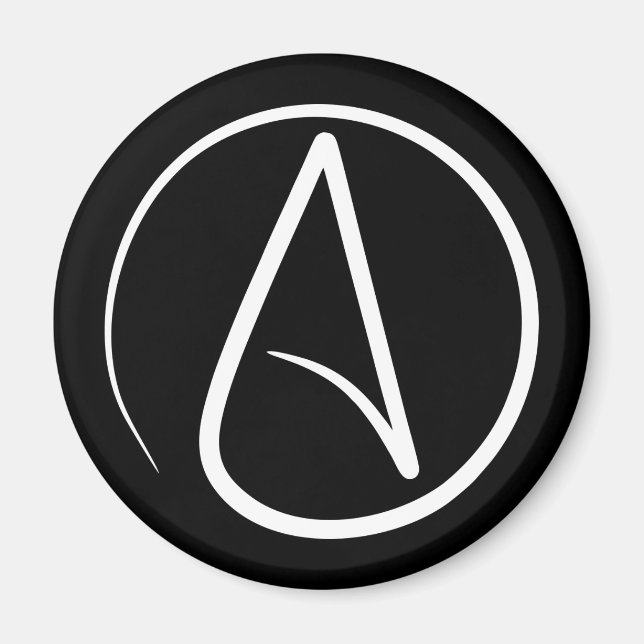 Imã símbolo ateísmo religioso (Frente)