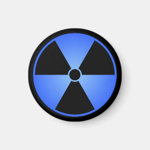 Imã Símbolo azul da radiação