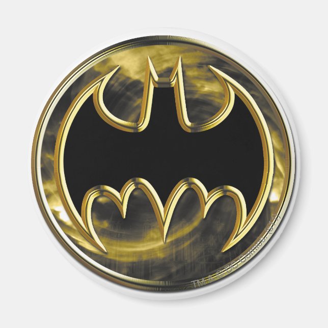 Imã Símbolo Batman | Logotipo Dourado (Frente)